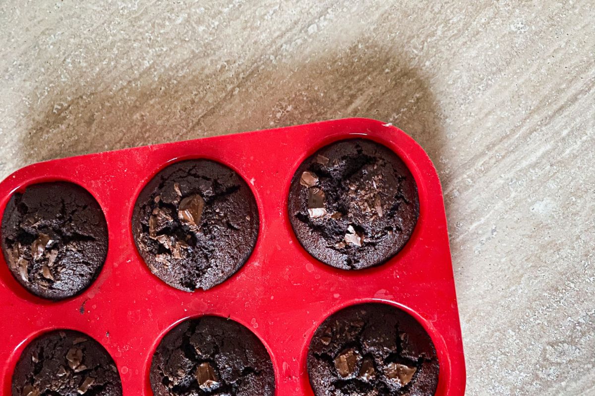 Šokoladiniai burokėlių keksiukai