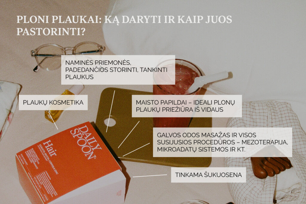 Plonų plaukų priežiūra